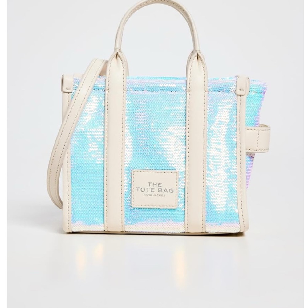 Marc Jacobs Iridescent Blue and Cream Tote